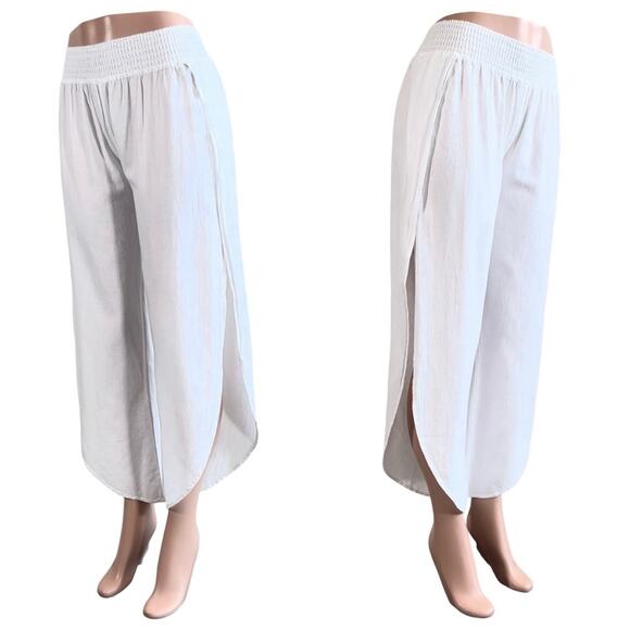 'Sea Spice White 'Azalea' Split Thigh Pants SZ M $45 - Picture 7 of 11